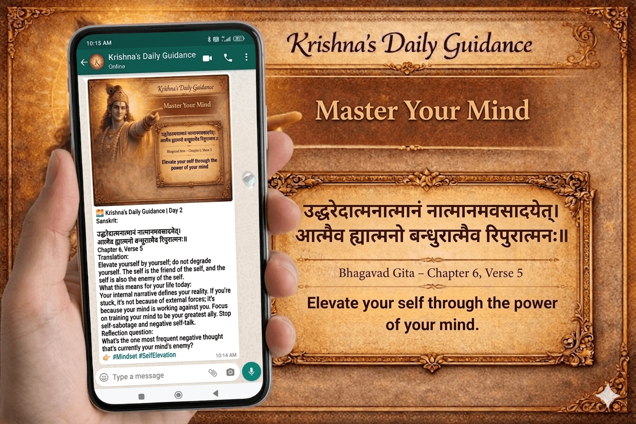 Krishna's Daily Guidance — sacred wisdom for your morning