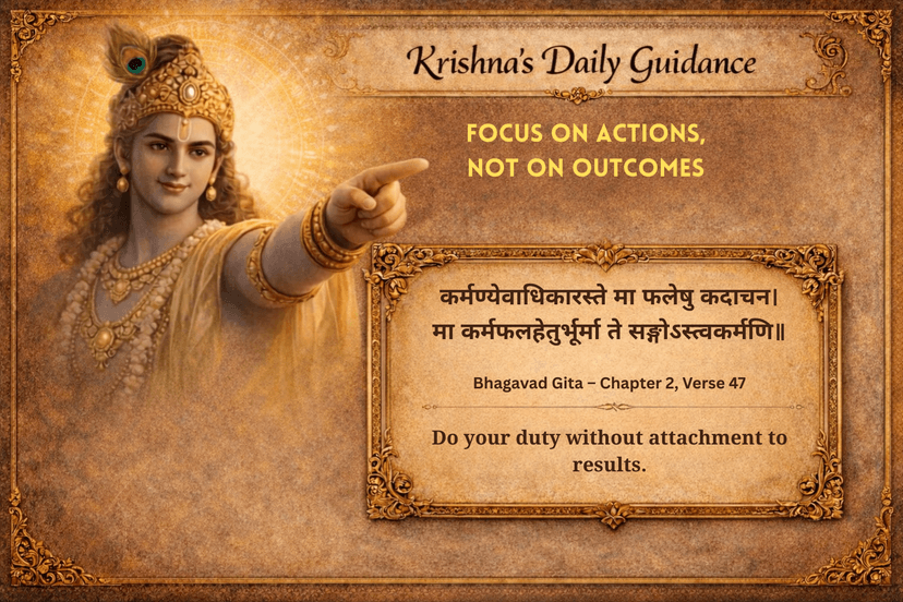 Day 1 — Focus on Actions, Not on Outcomes